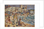 Beach Scene and Hill by Maurice Brazil Prendergast