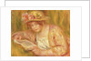 Woman with a Hat Reading, c.1917-18 by Pierre Auguste Renoir