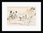 Black people and Two Carts by Jules Pascin