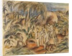 Figures in a Tropical Landscape by Jules Pascin