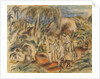 Figures in a Tropical Landscape by Jules Pascin