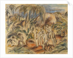 Figures in a Tropical Landscape by Jules Pascin