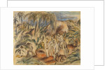 Figures in a Tropical Landscape by Jules Pascin