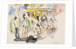 Southern Scene: Four African Americans, Two Children by Jules Pascin