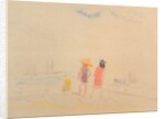 Two Women and Child on Beach by Charles Demuth