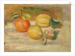 Apples and Two Lemons by Pierre Auguste Renoir