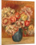Chrysanthemums in a Green Vase by Pierre Auguste Renoir
