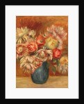 Chrysanthemums in a Green Vase by Pierre Auguste Renoir
