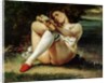 Woman in White Stockings, c.1861 by Gustave Courbet