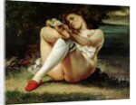 Woman in White Stockings, c.1861 by Gustave Courbet