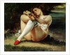 Woman in White Stockings, c.1861 by Gustave Courbet