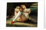 Woman in White Stockings, c.1861 by Gustave Courbet