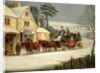 Winter Scene with the Royal Mail Halted at an Inn by Samuel Henry Alken