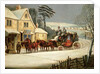 Winter Scene with the Royal Mail Halted at an Inn by Samuel Henry Alken