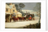 Winter Scene with the Royal Mail Halted at an Inn by Samuel Henry Alken
