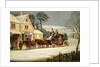 Winter Scene with the Royal Mail Halted at an Inn by Samuel Henry Alken