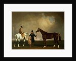 Mr Sadler's 'Decisive' held by his Trainer with the jockey John Day Jnr., Stockbridge Racecourse, 1843 by George Cole