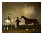 Mr Sadler's 'Decisive' held by his Trainer with the jockey John Day Jnr., Stockbridge Racecourse, 1843 by George Cole