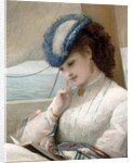 A Girl Reading in a Sailing Boat, 1869 by Alfred Chantrey Corbould