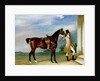 Miss Villebois' Bay Hunter held by a Groom, 1834 by John E. Ferneley