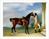 Miss Villebois' Bay Hunter held by a Groom, 1834 by John E. Ferneley