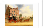Quicksilver Royal Mail passing the Star and Garter at Kew Bridge, 1835 by James Pollard