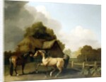 A Roan Stallion and a Bay Mare, 1769 by George Stubbs