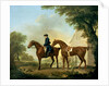 Mr. Crewe's Hunters with a Groom near a Wooden Barn by George Stubbs