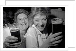 Revellers at Josephine's Nightclub, Barkers Pool, Sheffield, UK. The girls are drinking Pils lager and blackcurrant cordial. 1992. by Bill Stephenson