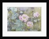 Pink poppies with bees by Rosalie Bullock