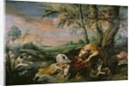 A Boar Hunt by Frans Snyders or Snijders