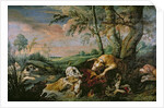 A Boar Hunt by Frans Snyders or Snijders