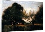 Landscape with Cattle by Jean Baptiste Camille Corot