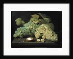 Grapes with half a walnut by Jacob Foppens van Es