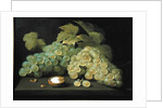 Grapes with half a walnut by Jacob Foppens van Es