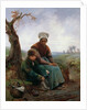 Peasant woman and boy, 1846 by Adolphe-Felix Cals
