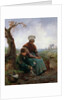 Peasant woman and boy, 1846 by Adolphe-Felix Cals