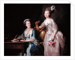 Portrait of an elderly lady with her daughter by Anne Vallayer-Coster