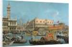 The Bucintoro returning to the Molo by (1697-1768) Canaletto