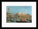 The Bucintoro returning to the Molo by (1697-1768) Canaletto
