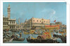 The Bucintoro returning to the Molo by (1697-1768) Canaletto