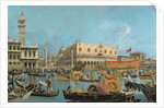 The Bucintoro returning to the Molo by (1697-1768) Canaletto