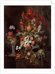 Two vases of flowers by Jean-Baptiste Monnoyer