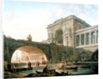 Architectural capriccio by Hubert Robert