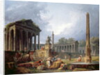 Architectural capriccio with obelisk, 1768 by Hubert Robert