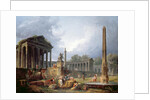 Architectural capriccio with obelisk, 1768 by Hubert Robert