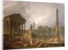 Architectural Capriccio with temple and obelisk, 1798 by Hubert Robert