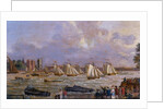 Yachts of the Cumberland Fleet racing off Lambeth Palace, 1775 by English School
