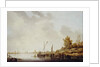 A River Scene with Distant Windmills, c.1640-42 by Aelbert Cuyp