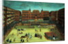 Panorama of a fiesta in the Plaza Mayor in Madrid by Spanish School